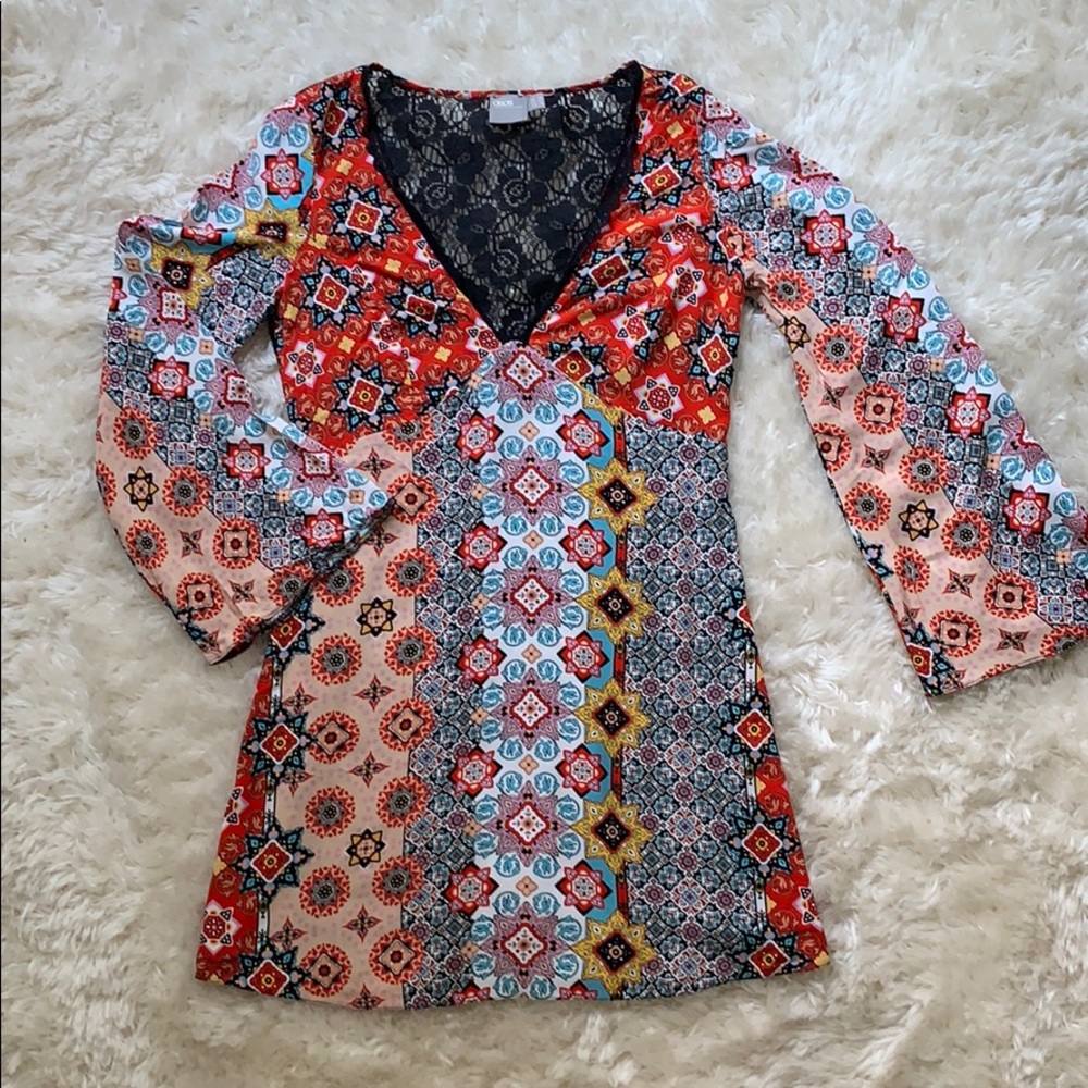 ASOS boho style dress multicolor